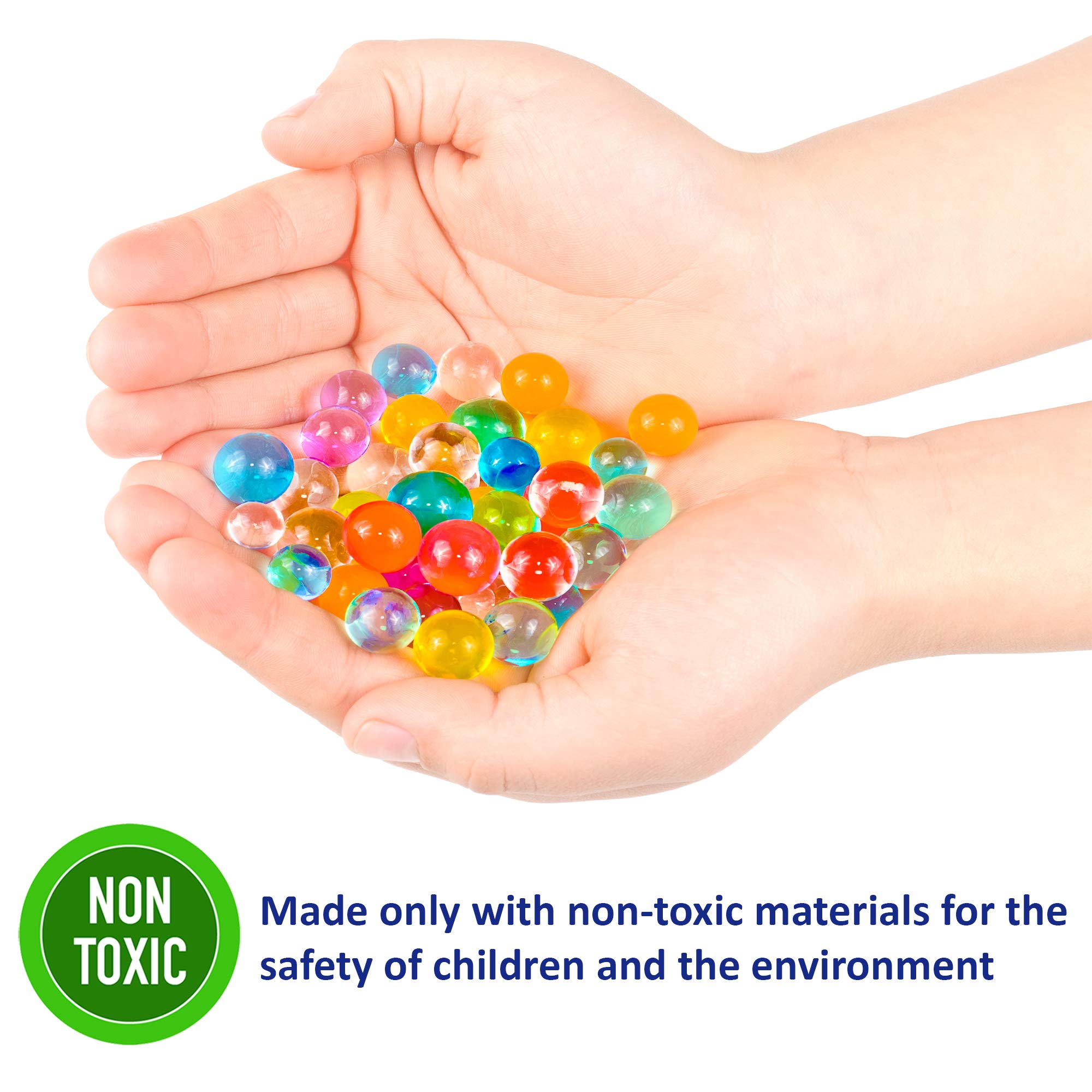 Sooper Beads Water Beads Rainbow Mix, 8 oz (20,000 beads) for Soothing Spa Refill, Sensory Toys