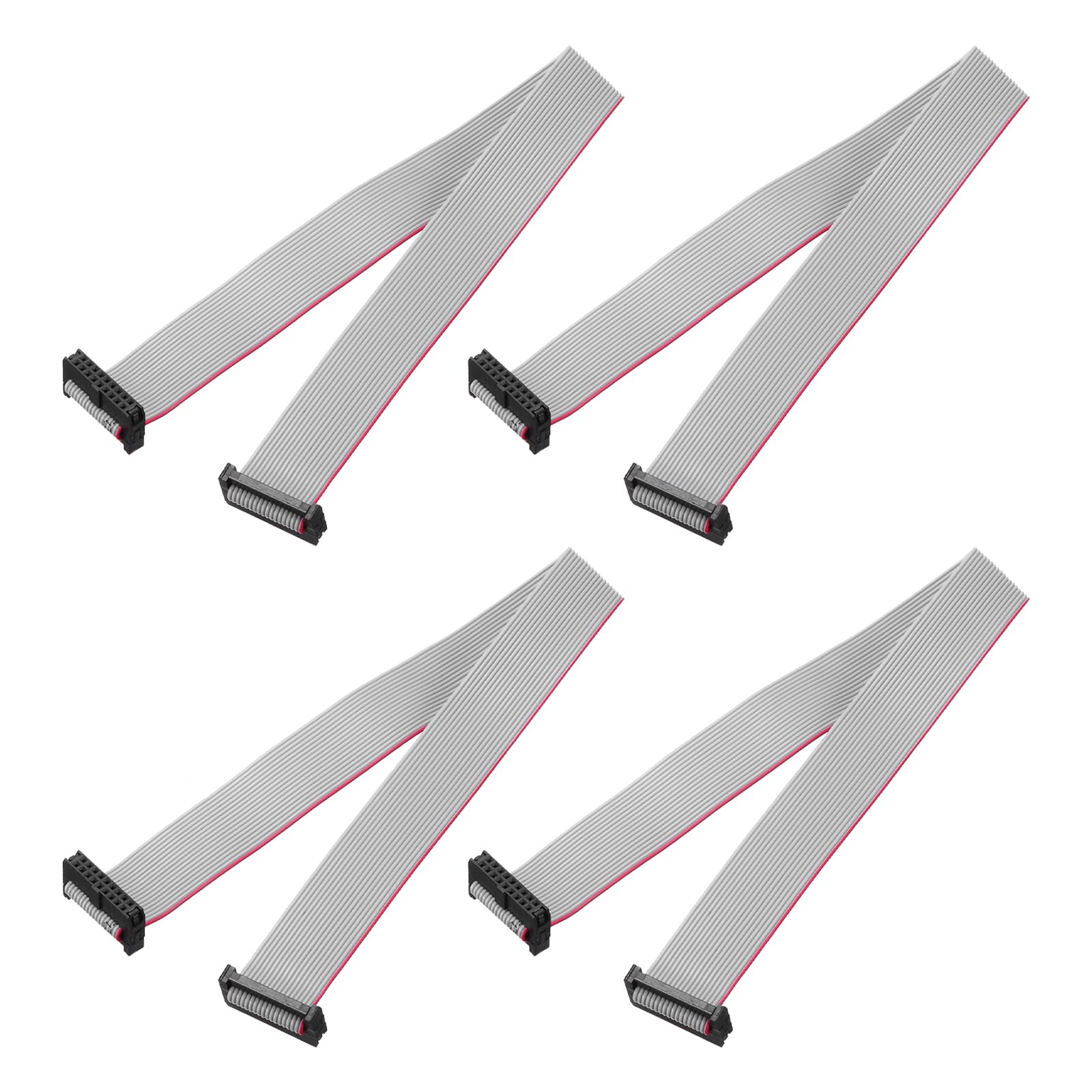 Photo 1 of MECCANIXITY 4 Pcs IDC Flat Ribbon Cable, 2mm Pitch 18mm Width 30cm Long 18 Pin FC to FC Flat Ribbon Connector Jumper Wire for PC, LED Displays