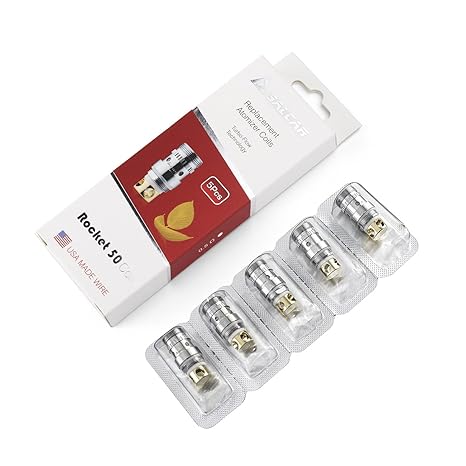 Salcar® 5er Pack Verdampferköpfe (Atomizer Head) 0.5 Ohm Passen für Rocket 50 & FP 50 von Salcar, 0,00mg Nikotin