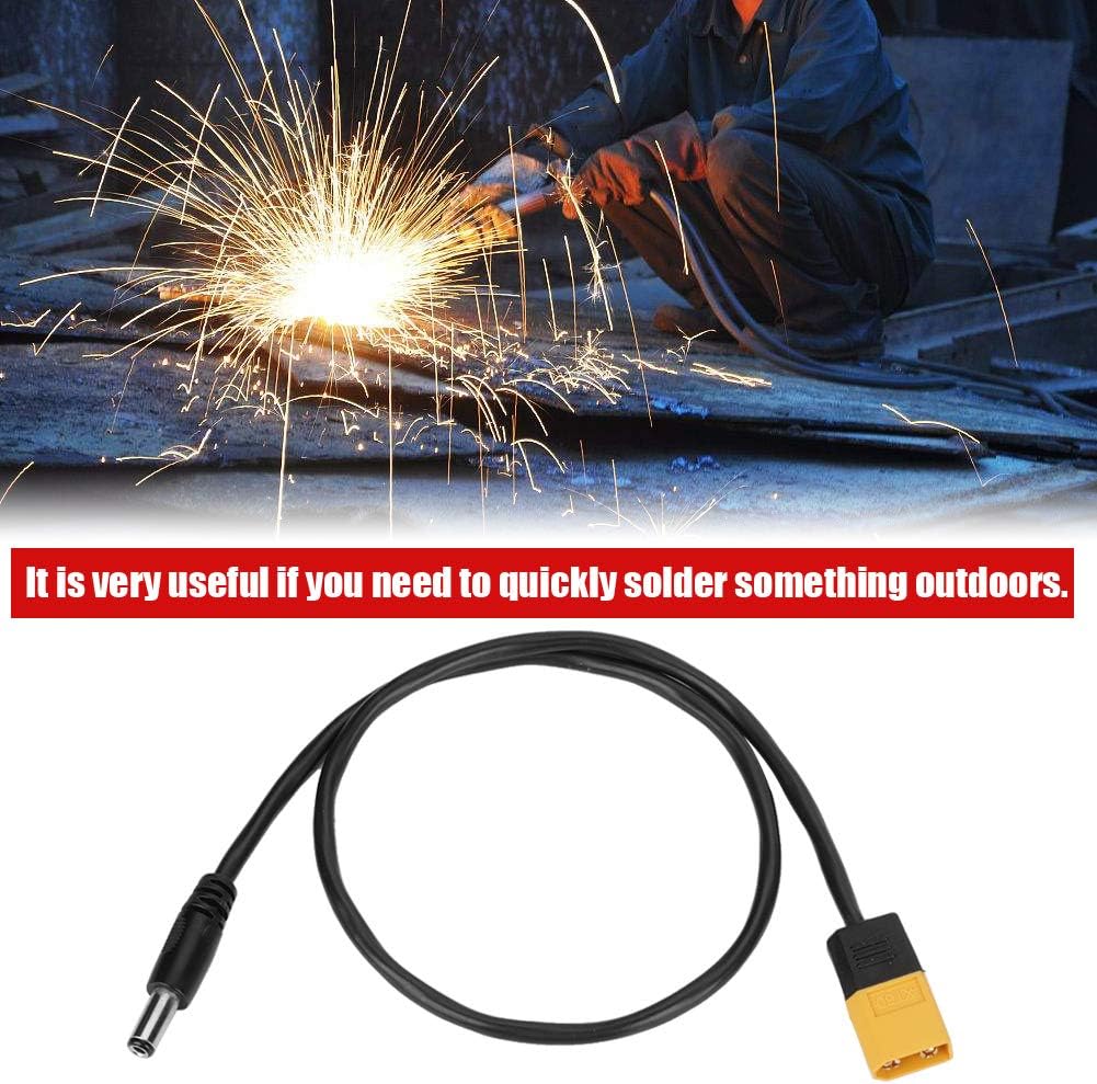 Oumefar XT60 High Temperature Resistance Insulation Male Bullet Connector to Male DC 5.5 x 2.5mm DC5525 Power Cable for TS100 Soldering Iron Outdoor Field Repairing - Image 5