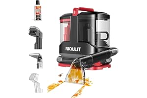 NIQULIT Portable Carpet & Upholstery Cleaner Machine -15Kpa Deep Cleaning for Area Rugs, Pets, Couch & Car, Cleaning Machine with Dual Size BrushHead & Self-Cleaning System, Spot Cleaner for Stairs/Furniture