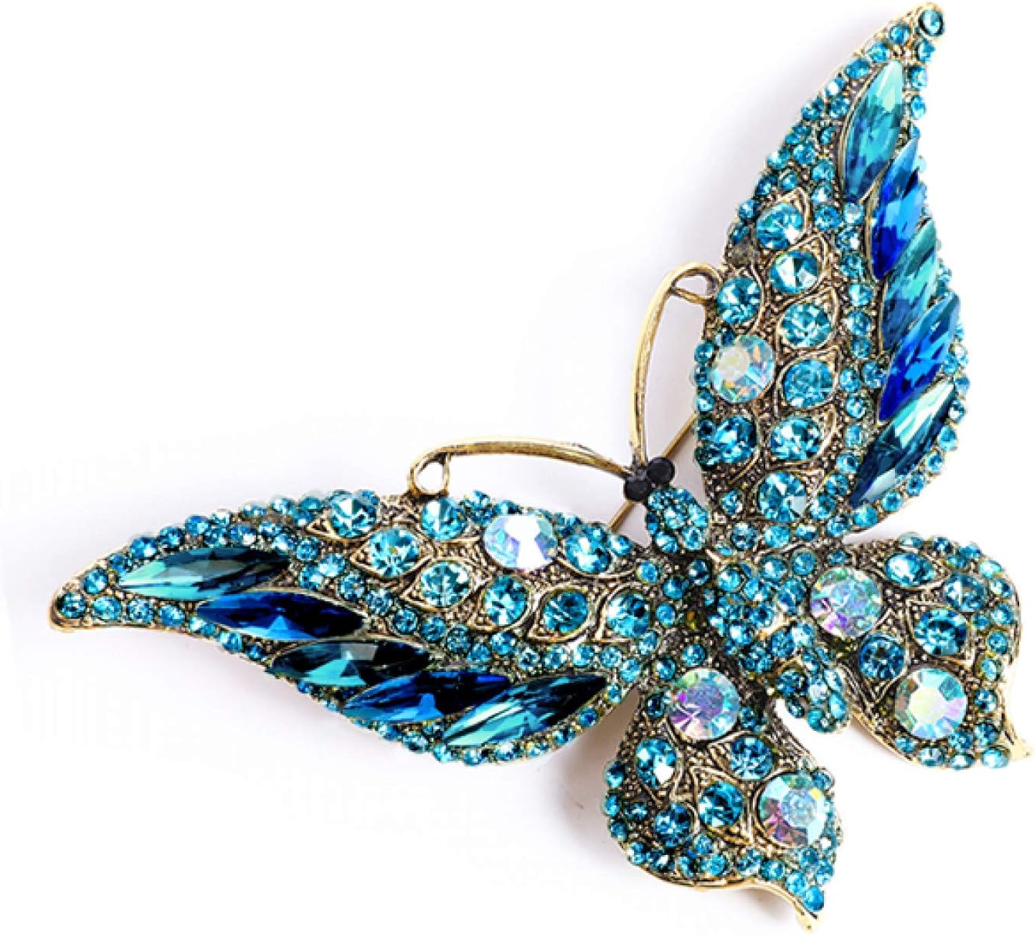 QPODGQ Brooch Butterfly Brooch Crystal Pin Big Brooches for Women Party