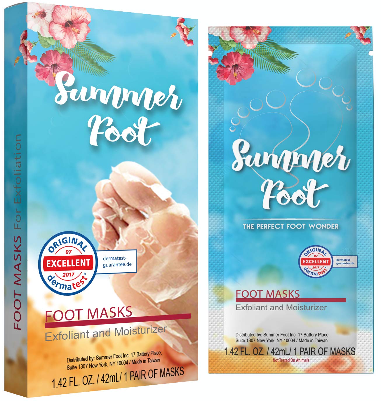 Summer Foot Premium Foot Mask for Baby Soft Feet | Exfoliating Foot Peel & Callus Remover for Feet - Repair rough heels with 1 pair with one-time treatment: Beauty