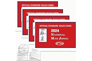 OTIIPOR Mahjong Cards 2024, National Mah Jongg 2024 Large Size Card - Official Hands and Rules (4 Pack)