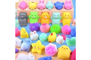 FLY2SKY Mochi Squishy Toys 20 Pcs Mini Squishy Animal Squishies Party Favors for Kids Kawaii Squishy Squeeze Toy Cat Unicorn Squishy Stress Relief Toys for Adults Birthday Favors for Kids Pinata Filler Random