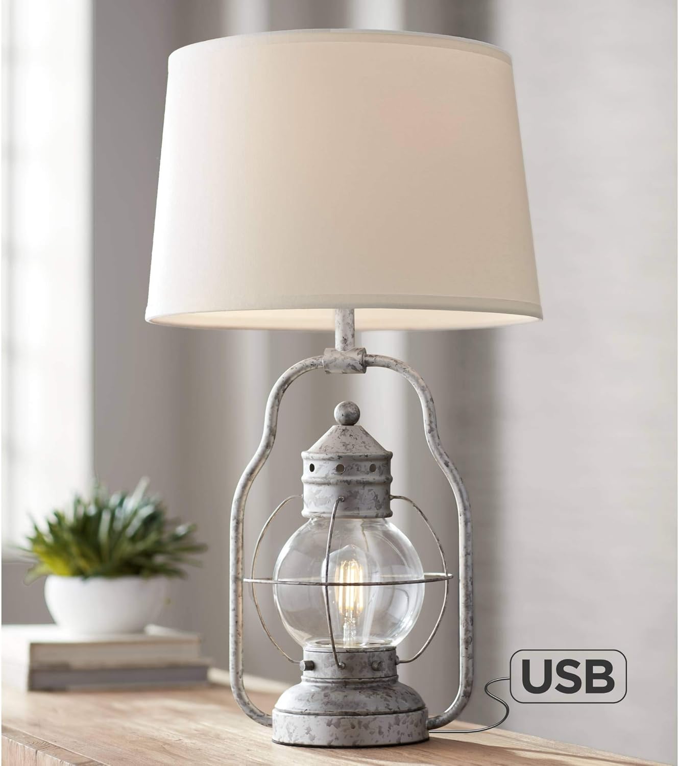led table lamp with usb port