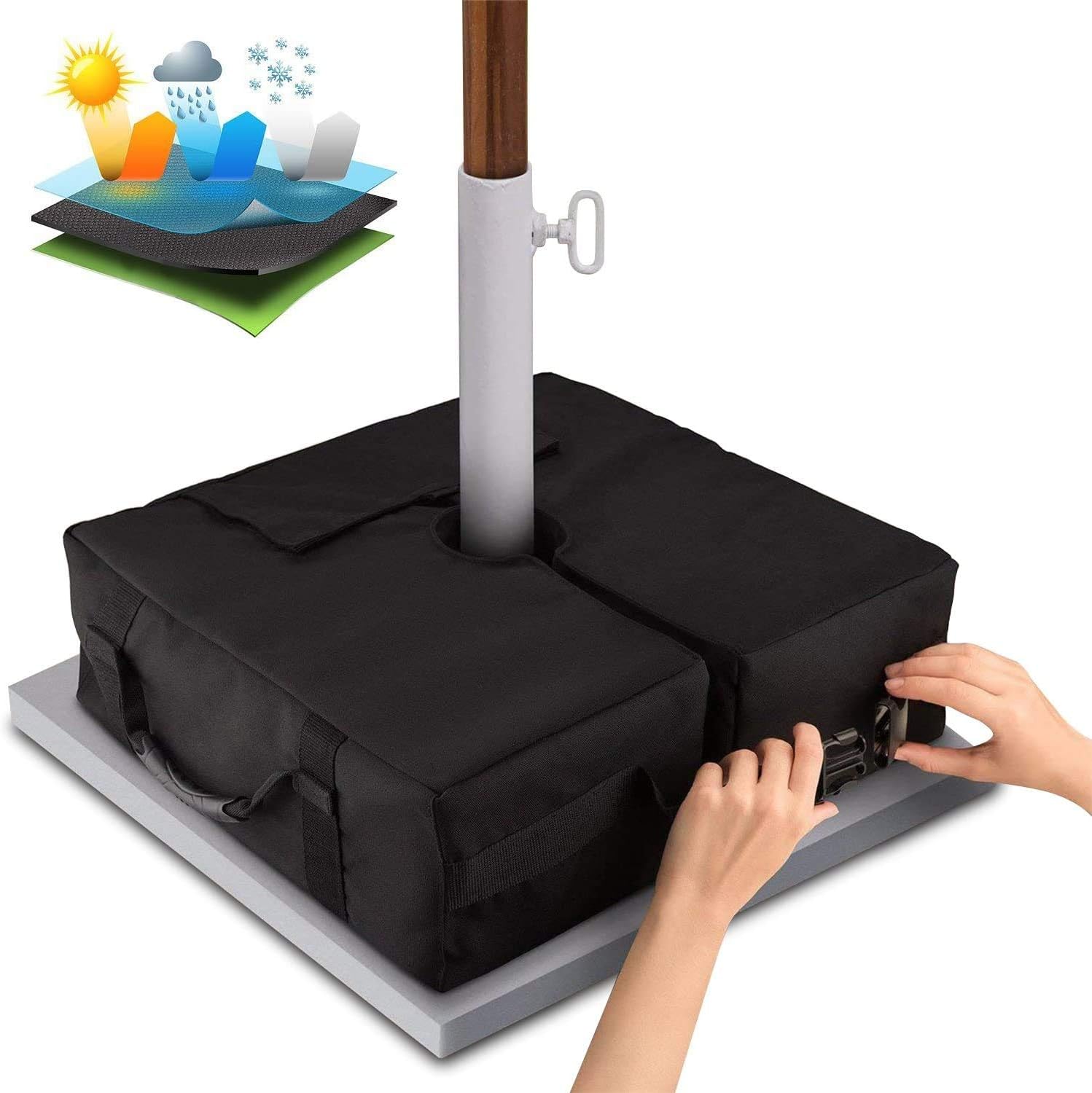 Amazon.de SAMMIU Umbrella Base Weight Bag Wetter und UVbeständige