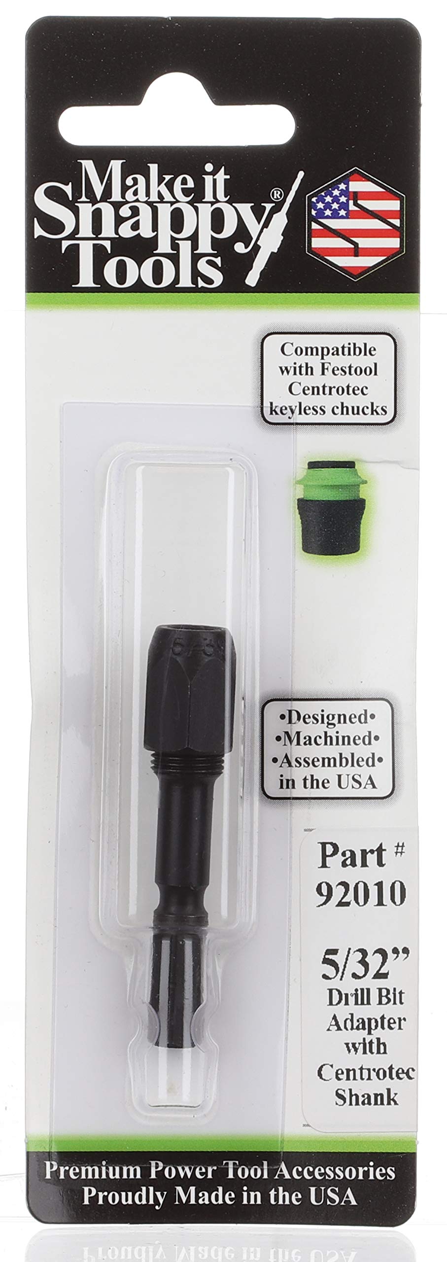 Make it Snappy Tools 5/32 Inch Drill Bit Adapter, Compatible With Festool Centrotec Chucks #92010 — image 1