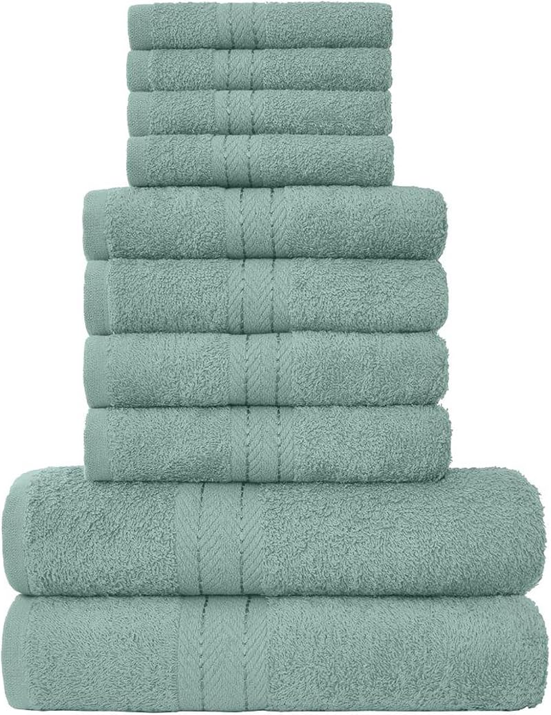 GC GAVENO CAVAILIA Towels Bale Set 10pc 100% Egyptian Cotton Duck Egg