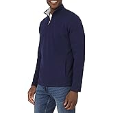 Chaps Men's Regular Fit Long Sleeve Midweight Quarter Zip Fleece Pullover Sweater (S-XXL)