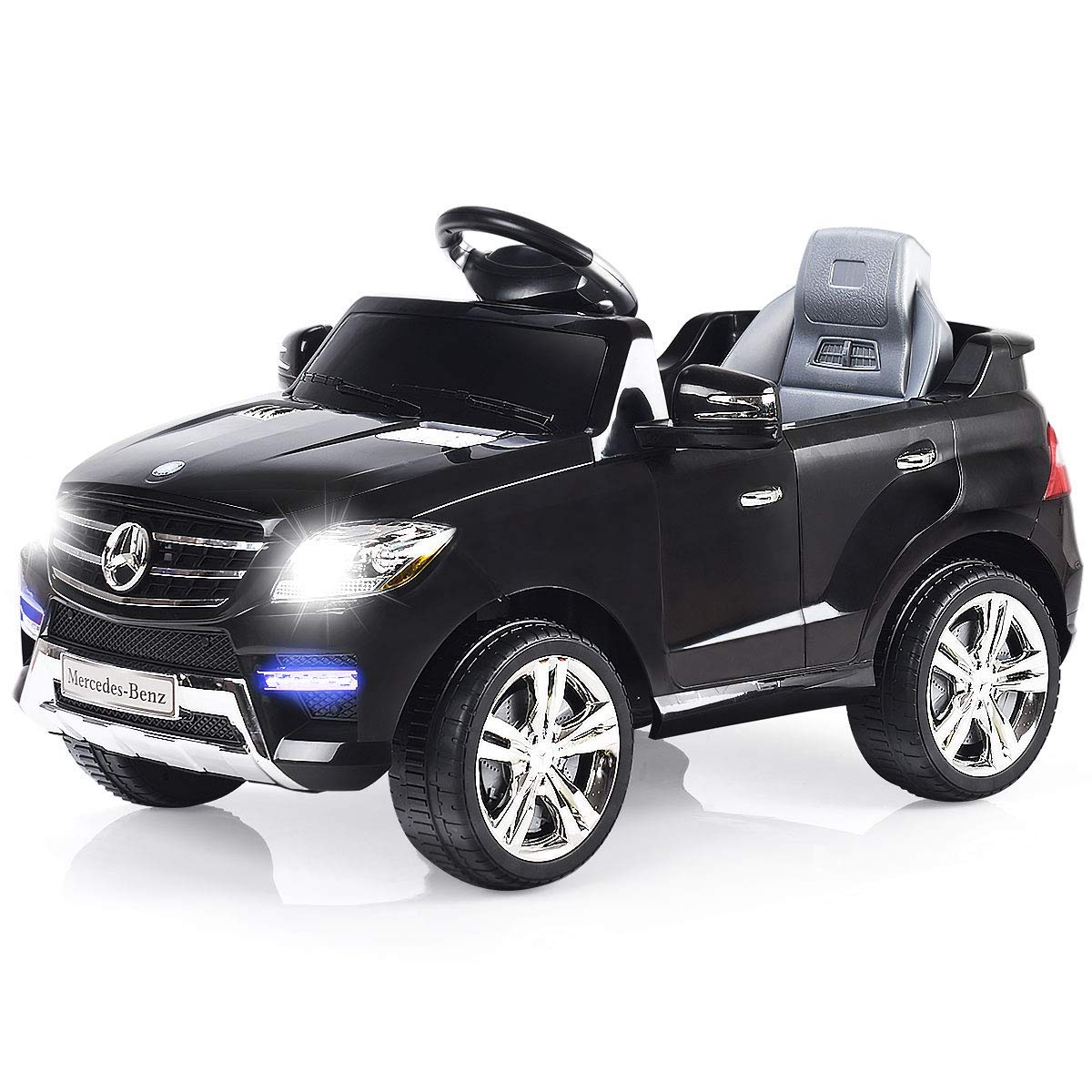 Costzon Ride On Car Licensed Mercedes Benz Ml350 6v Electric Kids Vehicle 2wd Powered Manualparental Remote Control Modes Car With Microphone