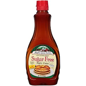 Maple Grove Farms, Syrup, Sugar Free, Maple Flavor, 12 Ounce (Pack of 12)