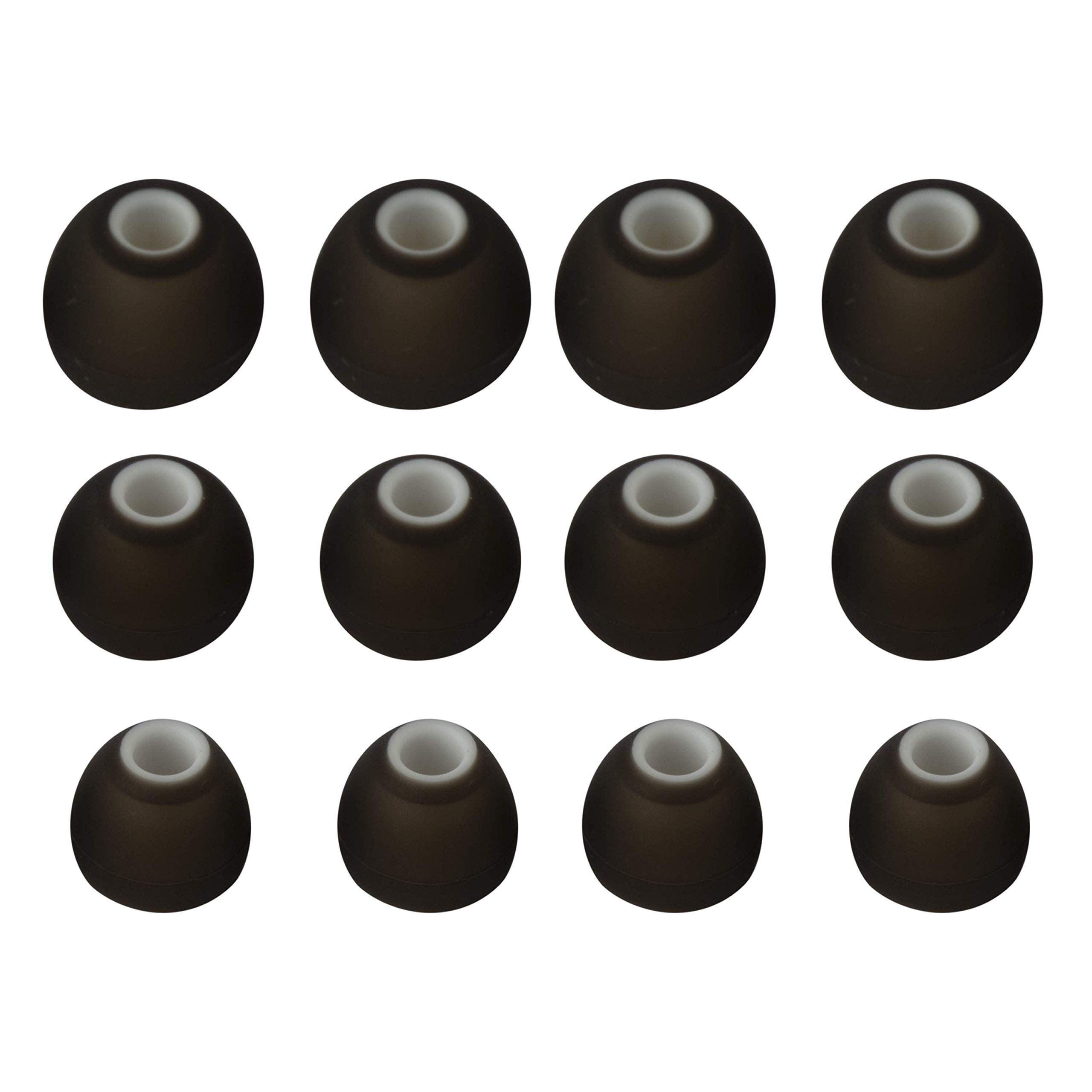 Xcessor 7 Pairs (14 Pieces) of Silicone Replacement In Ear Earphone Earbuds. Replacement Ear Tips for Popular In-Ear Headphones. (S/M/L, Black/White)