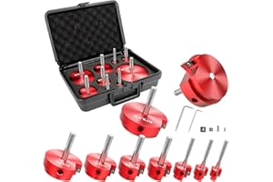 DIYLOG PVC Pipe Reamer, PVC Fitting Saver, 9Pcs Pipe Reamer for SCH40, Includes 1/2 inch, 3/4 inch, 1 inch, 1-1/4inch, 1-1/2inch, 2inch, 2-1/2inch, 3inch, 4inch Head Aluminum with 2 Blades