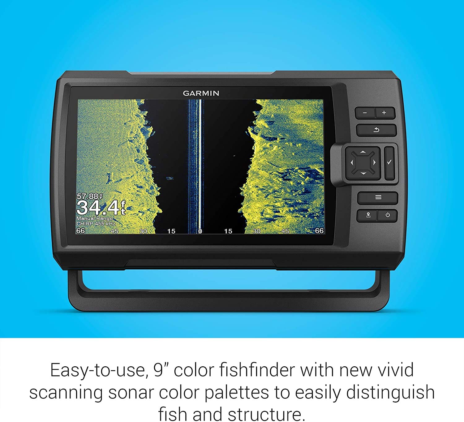 Garmin Striker Vivid 9sv Bundle with Transducer and Protective Cover, 9-inch Color Fishfinder, Vivid Scanning Sonar Color Palettes 010-02554-00