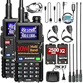 BAOFENG 5RM Ham Radio 10W Long Range (Upgrade of UV-5R) Handheld NOAA Weather Receiver 2500mAh Battery Rechargeable UV5R Walk