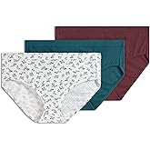 Jockey Women's Underwear Elance Breathe Hipster - 3 Pack, Teal Flower Mix, 6
