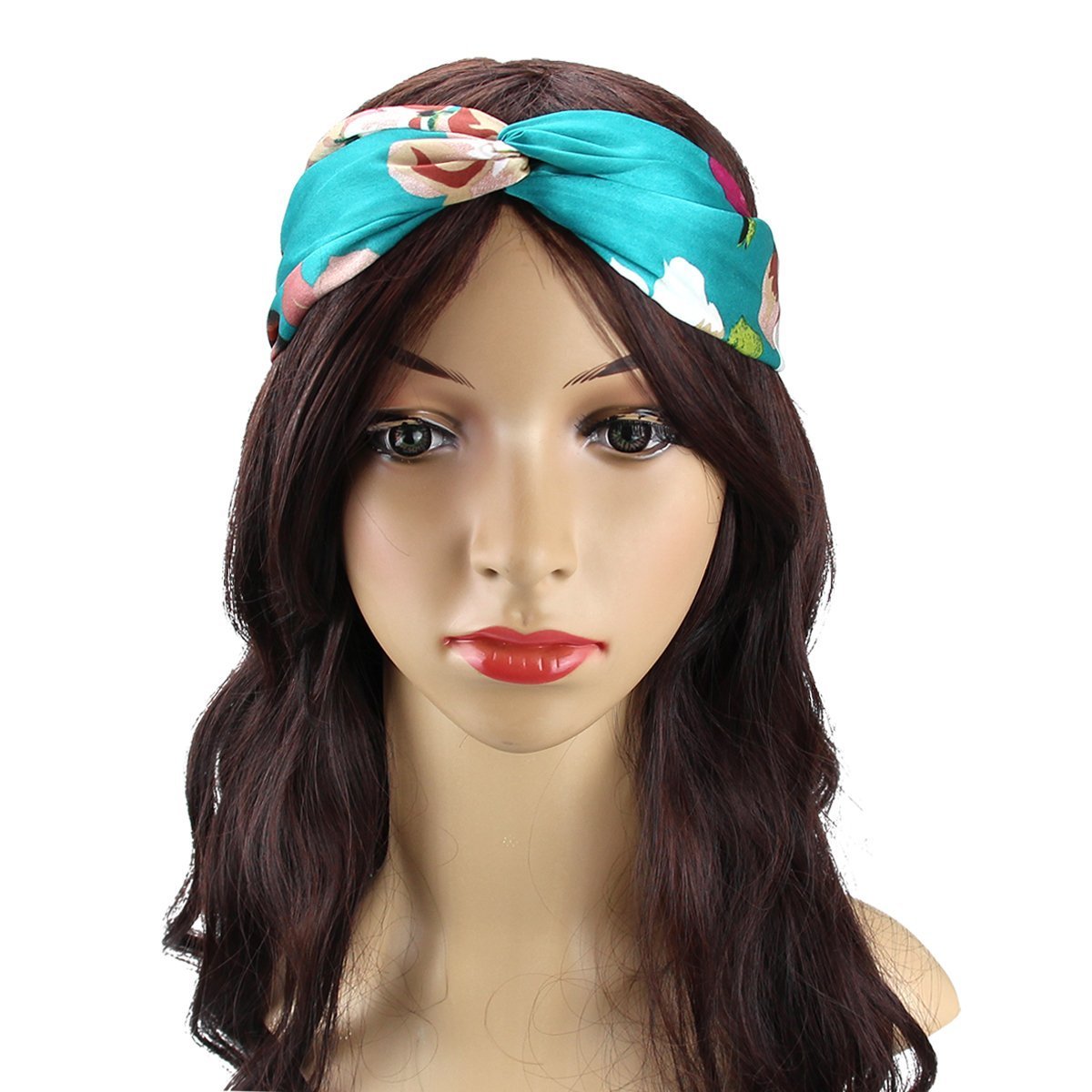 Beautyer 6Pcs Women Headband High Elastic Head Wrap Classical Retro Style Printed Twisted Hair Bands (6pcs)