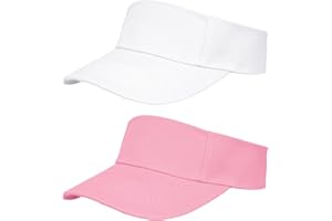 Topbuti 2 Pcs Kids Girls Boys Visor Sports Sun Visor Hats Adjustable Cotton Tennis Golf Visor Hat Beach Hat Baseball Cap
