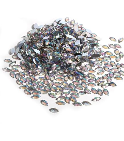 Lot De 15 Strass En Forme D’œil De Cheval – 7x15 Mm, Bleu Lac Brillant, Pour Bijoux Et DIY