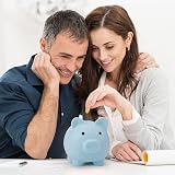 Fuyamp Cute Piggy Bank Blue Childs Savings Money Box Keepsake Decor view 7