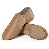 Dynadans Unisex PU Leather Upper Slip-on Jazz Shoe with Arch Insert for Women and Men's Dance Shoes
