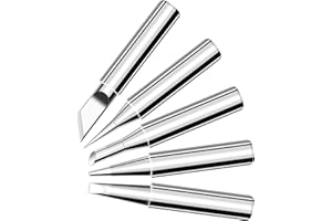 Q-MING Soldering Iron Tips, 5 PCS 900M Series Solder Tips, Lead-free Replacement Welding Tips, 900M-K/2.4D/B/3C/I, for 900M solder iron/Soldering Station
