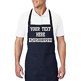 PLACE4PRINT Personalized Apron with Custom Name or Any Text. Chef, Cooking, Grilling, or Baking Gift