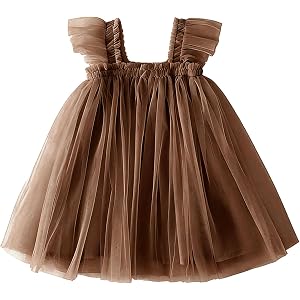 Dutebare Toddler Girls Summer Layered Tulle Tutu Dress | Ruffled sleeve, Fluffy, Swing, Birthday, Holiday, Wedding flower gir