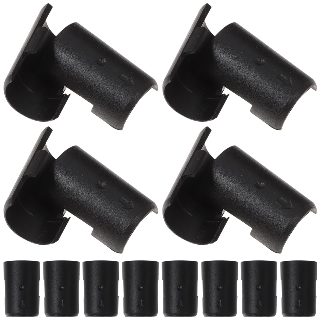 OATIPHO 32Pcs Wire Shelving Lock Clips, Shelving Sleeves Replacements Wire Shelving System Wire Shelving Black Clips Wire Shelf Clips Plastic Shelf Lock Clips for 3/4" Post Shelving