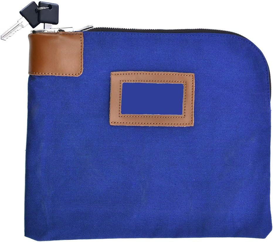 Security/Night Deposit Bag with 2 Keys, Locking Bank Bag