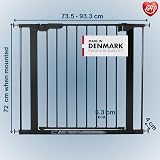 BabyDan Premier Stair Gate Pressure Fit 73.5-93.3 cm Black Made in Denmark view 2