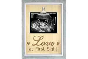 Liannan Sonogram Picture Frame， Keepsake Baby Ultrasound Frame，Love at First Sight，Pregnancy Announcements Gender Reveal Gifts for Expectant Parents, Grandparents (love at first sight 5)