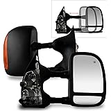 Make Auto Parts Manufacturing Premium Left/Driver Side Textured Black Power Heated Manual Folding Towing Mirror For Ford F250 F350 F450 F550 Super Duty 2003-2007 - FO1320268