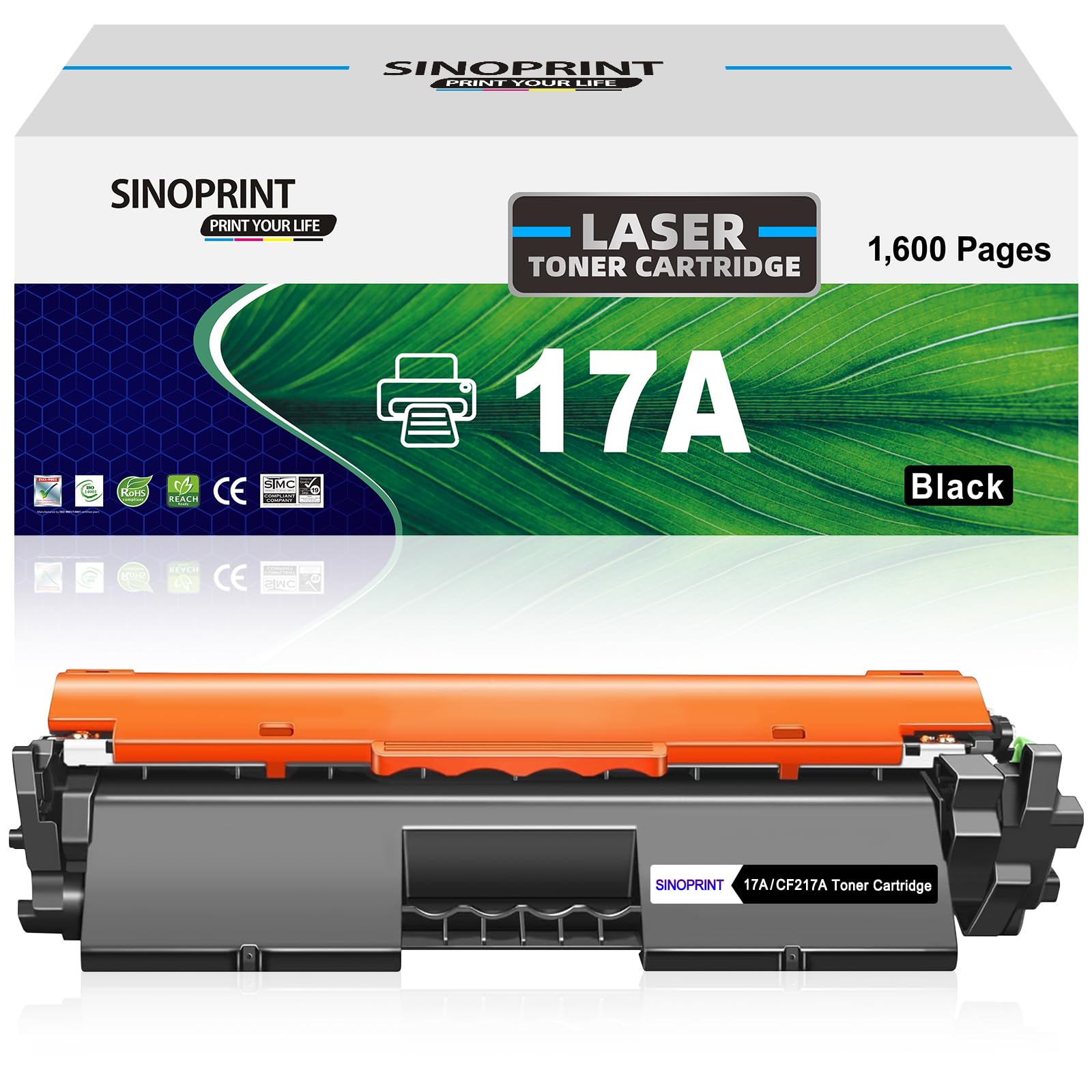 SINOPRINT Compatible Laserjet pro M102a Toner Replacement for HP 17A CF217A Toner Cartridge for HP LaserJet Pro M102a M102w M130a M130fn M130fw M130nw (Black, 1-Pack)