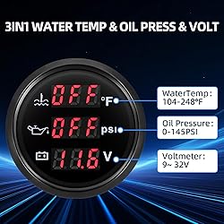 MH Triple Gauge Set - Water Temp