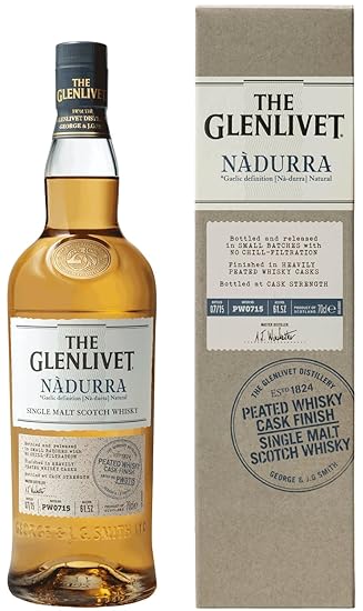 The Glenlivet Nàdurra Single Malt Scotch Whisky – Peated Whisky Cask Finish Scotch Single Malt Whisky – 1 x 0,7 L