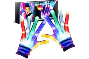 CUUGO LET'S GO! CG Easter Basket Stuffers Light Up Gloves Led Gloves for Kids Cool Toys for 3-12 Year Old Boys Birthday Party