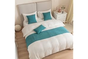 Tophacker Hotel Bed Runners for King Size Bed Bedspreads Solid Color Bed Runners Scarves Modern Bed Throws for Foot of Bed Queen King Size Home Decoration (Color : C, Size : 45X240cm(2mbed))