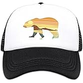 Lightweight Sun Hat for Kid Boys,Mesh Toddler Baseball Cap for Kid Girls,Black Toddler Boys Snapback Hats for Ages 4-8