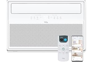 TCL 12,000 BTU Q-Series Smart Inverter Window AC, Ultra-Quiet 38dB Fan & 40dB Cooling, 38% Energy Saving, 3-Step Install, Open-able Window, Works with Smart Home Devices, Cools up to 550 Sq. Ft.