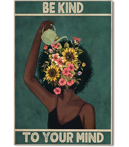 Poster Vintage 'Be Kind To Your Mind' - Decorazione Bohémien Per Pareti - Foto 5