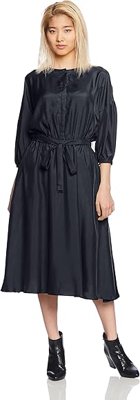 Amazon ジネス Jines キュプラハイマルチツイルシャツワンピース 雑誌 Story 11月号 P179 掲載 38 ネイビー ワンピース チュニック 通販