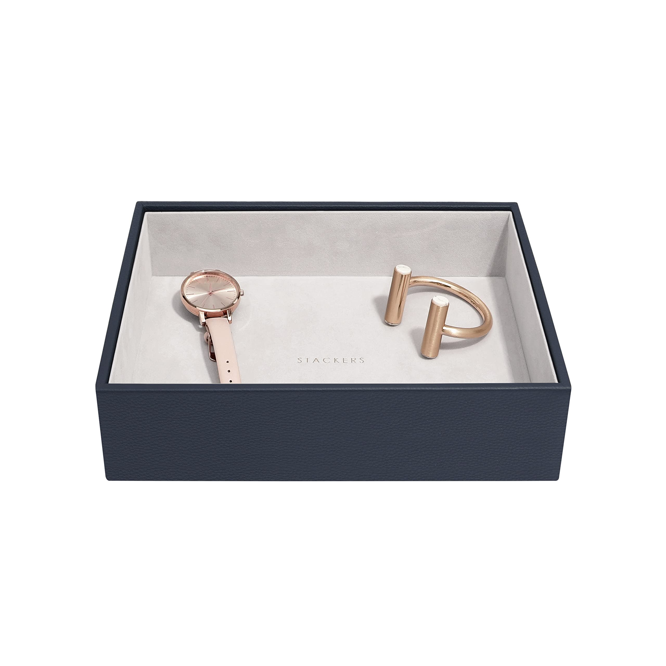 Stackers Navy Classic Navy Jewellery Box Chunky Jewellery Layer