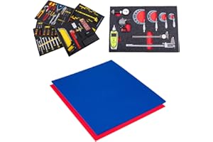 5S Tool Box Shadow Foam Organizers (2 Color) FITS Craftsman Model# 112225 TOP Box (10.75" x 18.125", Blue Top/Red Bottom)