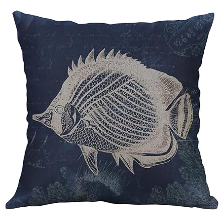 Rusaly Fundas de Cojines Almohadas Algodón Lino Animales del ...