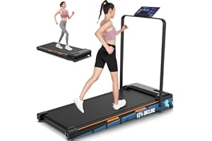 ANCHEER Treadmill with 12%/15% Incline, Folding Walking Pad with Handle Bar, 320-450lb Capacity Under Desk Foldable 3.5HP Treadmills for Home/Office/Gym,Installation-Free