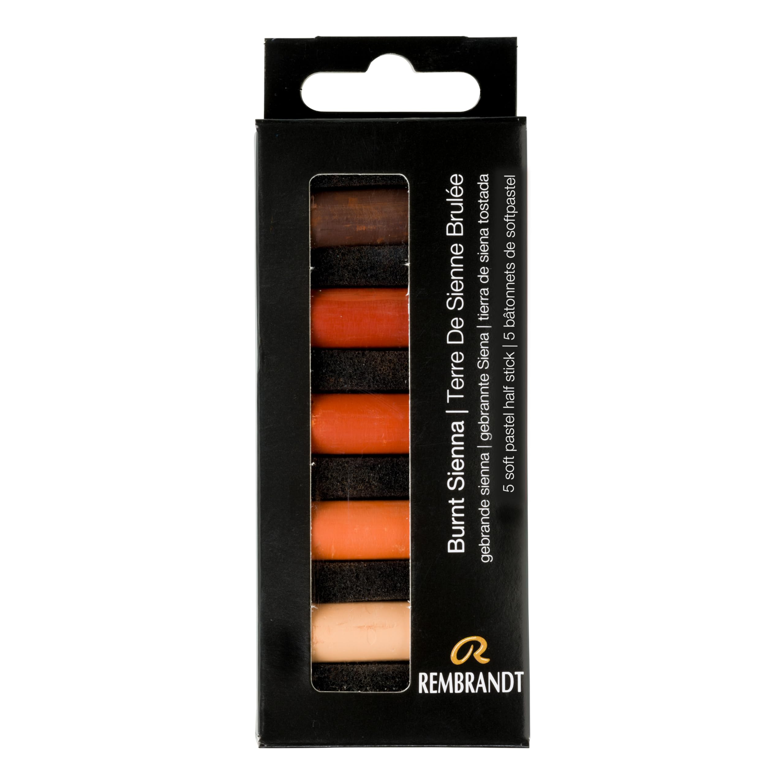 Rembrandt Professional Soft Pastel Set Burnt Sienna | 5 Half Pastels