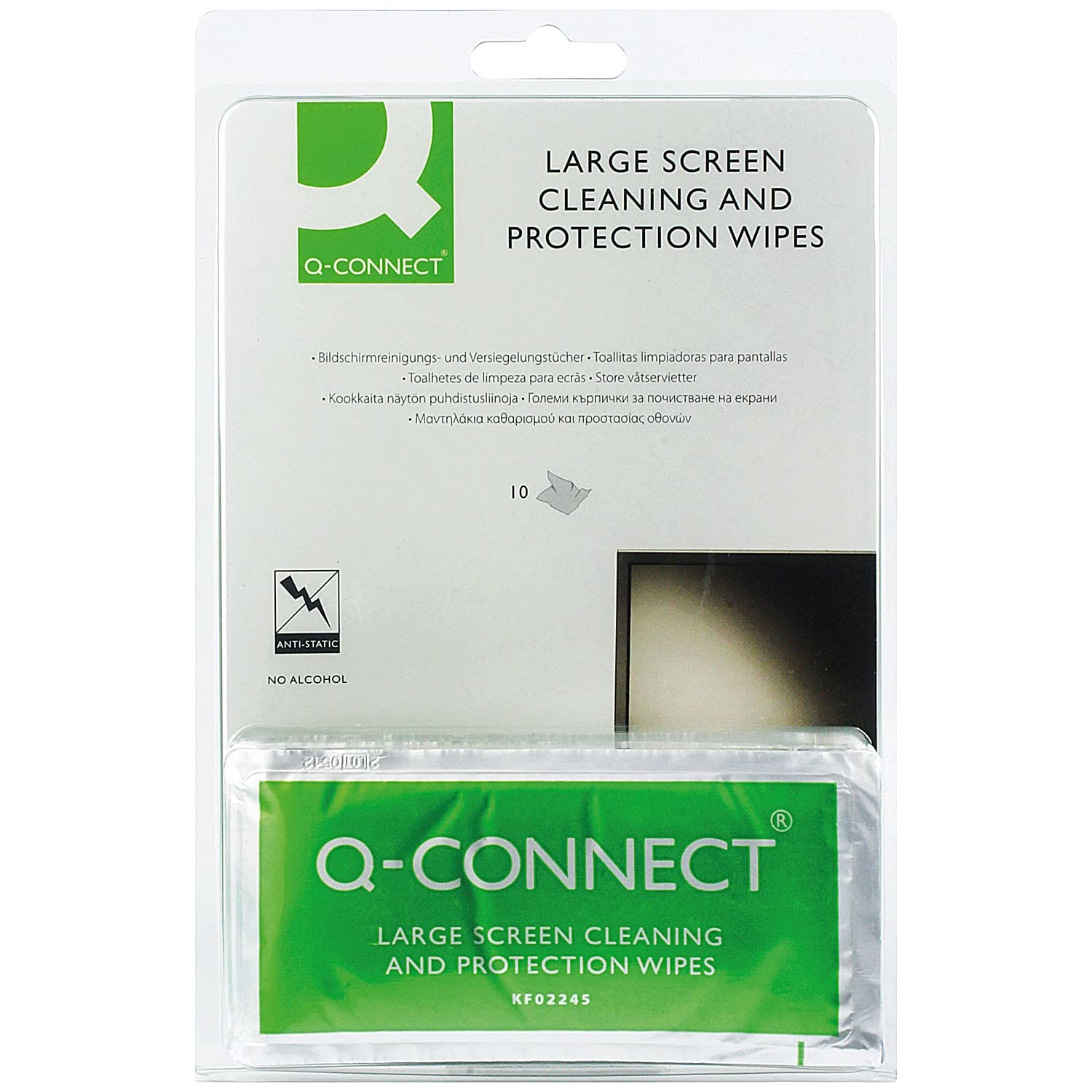 Q-Connect Large Screen/Protection Wipes (Pack of 10)