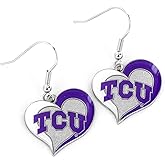 aminco NCAA womens Swirl Heart Earrings